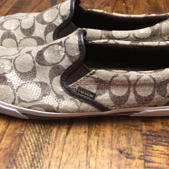 Coach deck shoes 8.5 brown and khaki - Picture 6 of 9